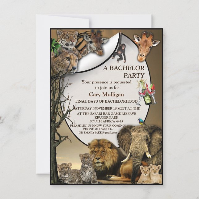 Safari Park Outdoor Bachelor Party (Front)