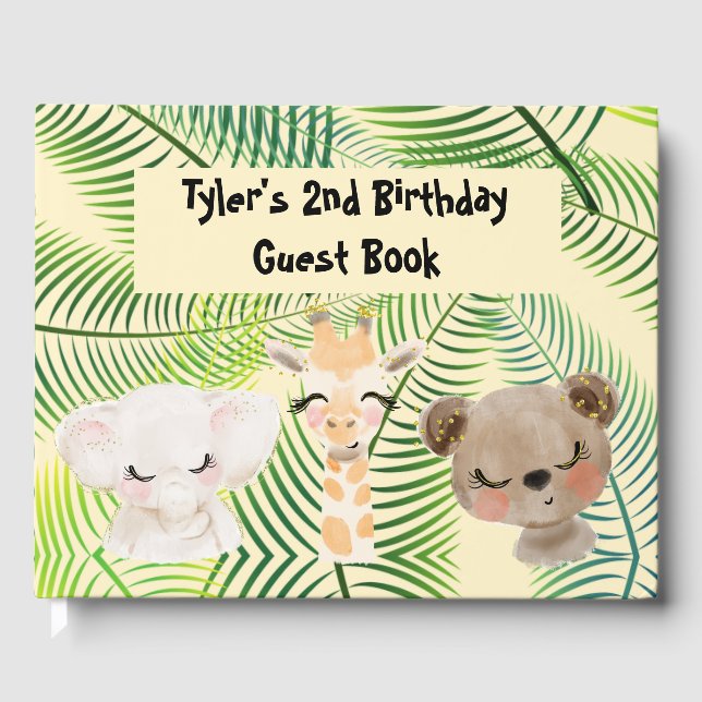 Safari Party Guest Book (Front)