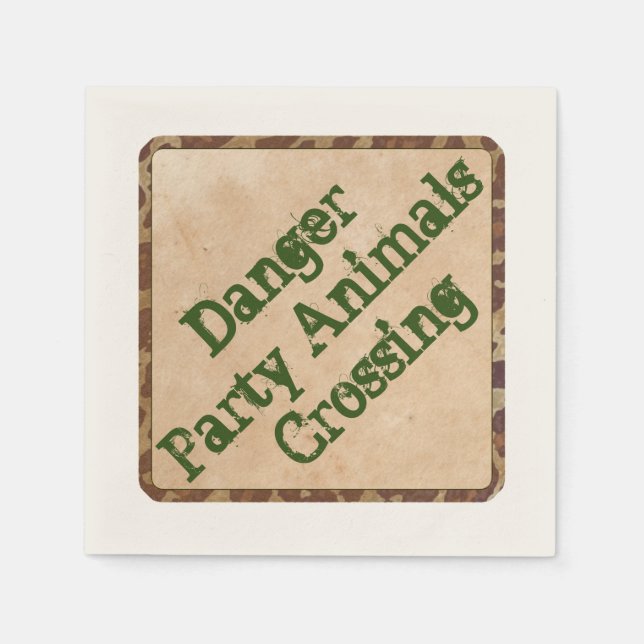 Safari Party Napkins Danger (Front)