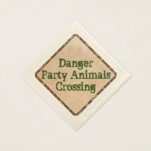 Safari Party Napkins Danger
