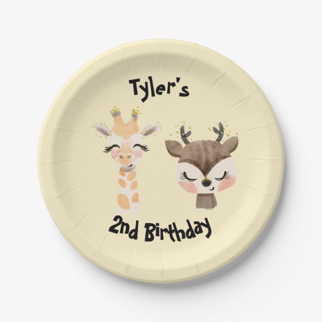 Safari Party Personalized Plates (Front)