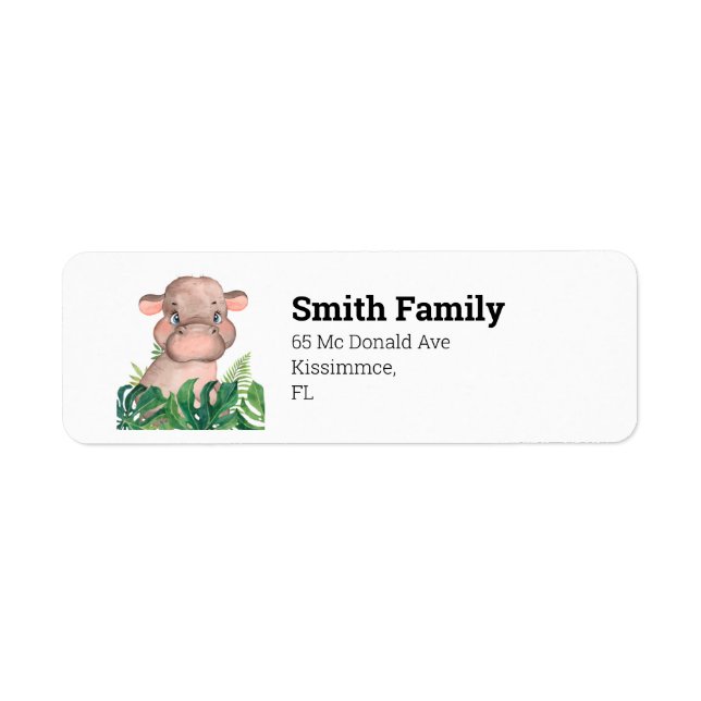 Safari Party Return Address Label (Front)