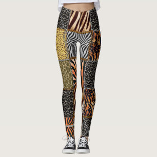 Safari patchwork Leggings
