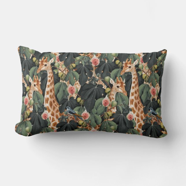 Safari Pattern Lumbar Pillow (Front)
