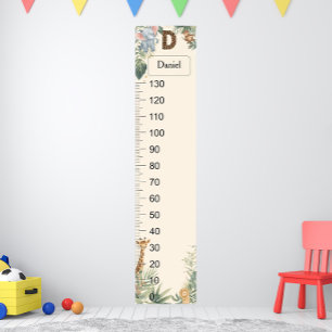 Safari Personalized Name Monogram D Growth Chart