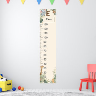 Safari Personalized Name Monogram E Growth Chart