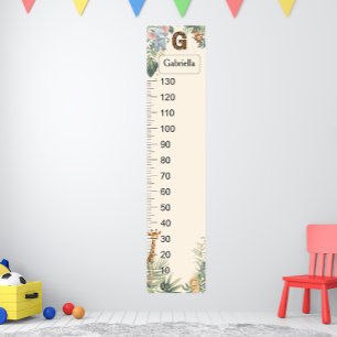 Safari Personalized Name Monogram G Growth Chart