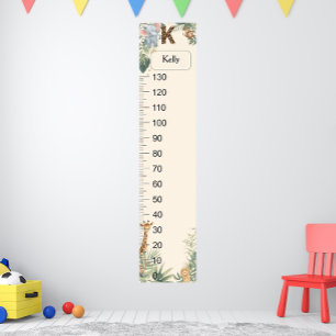 Safari Personalized Name Monogram K Growth Chart