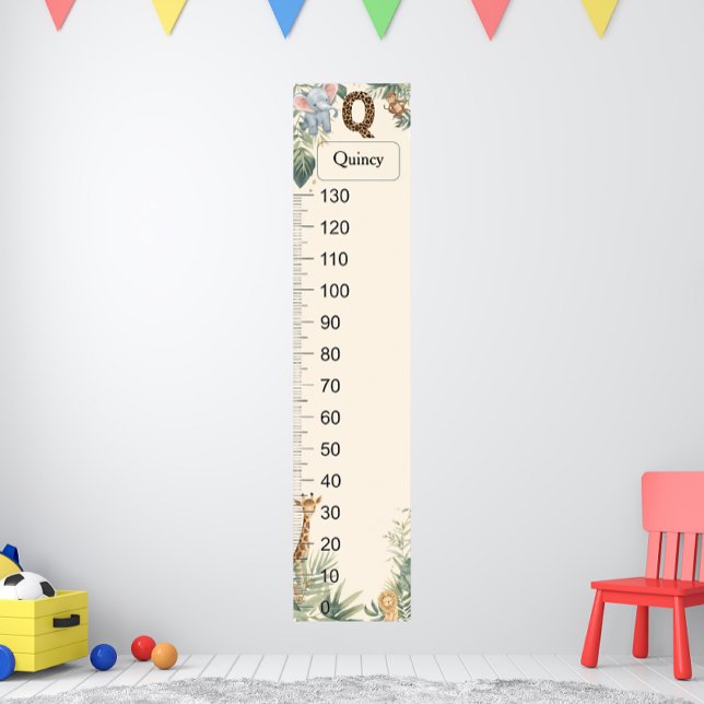 Safari Personalized Name Monogram Q Growth Chart (Creator Uploaded)