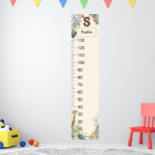 Safari Personalized Name Monogram S Growth Chart