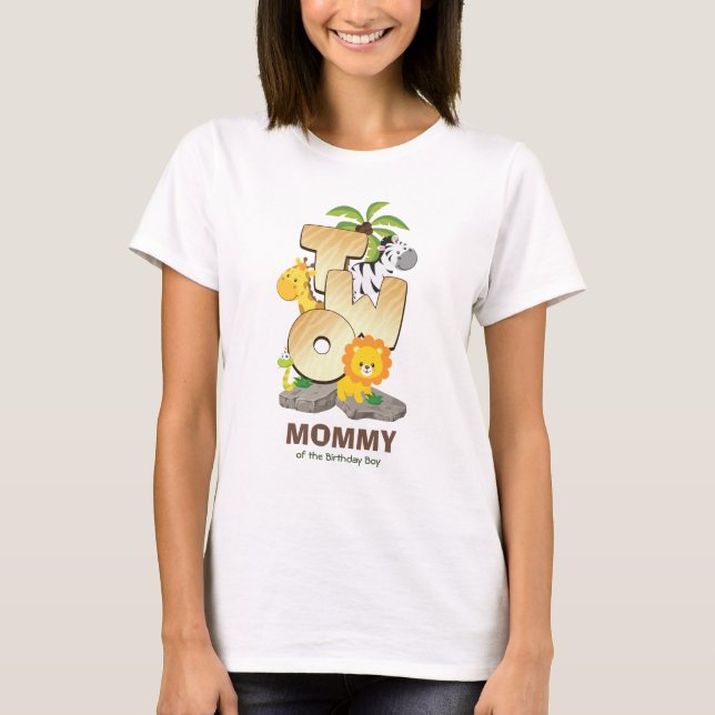 Safari personnalisé Tshirt d'anniversaire pour mam (Devant)