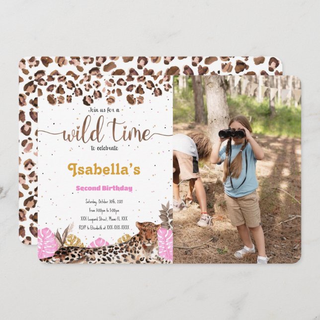 Safari Photo Invitation (Front/Back)