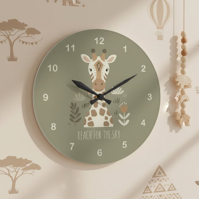 Safari Portrait Giraffe ID1264 Large Clock (Creator Uploaded)