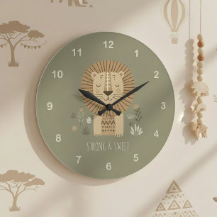 Safari Portrait Lion ID1264 Large Clock