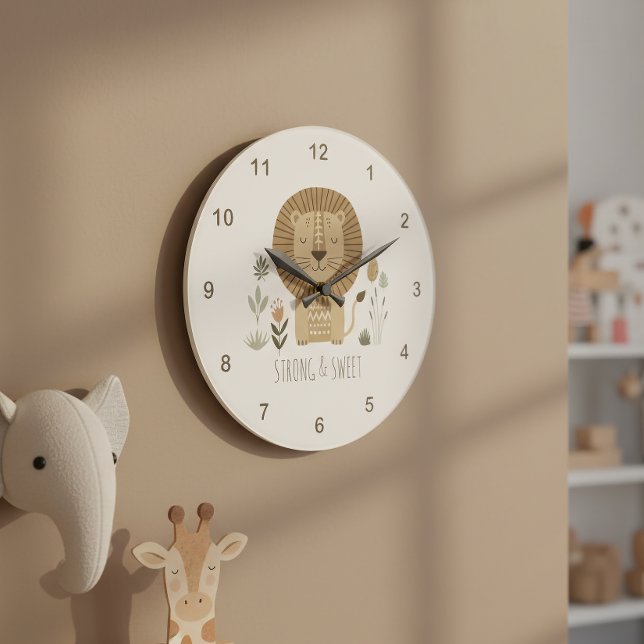 Safari Portrait Lion Ivory ID1264 Large Clock (Creator Uploaded)