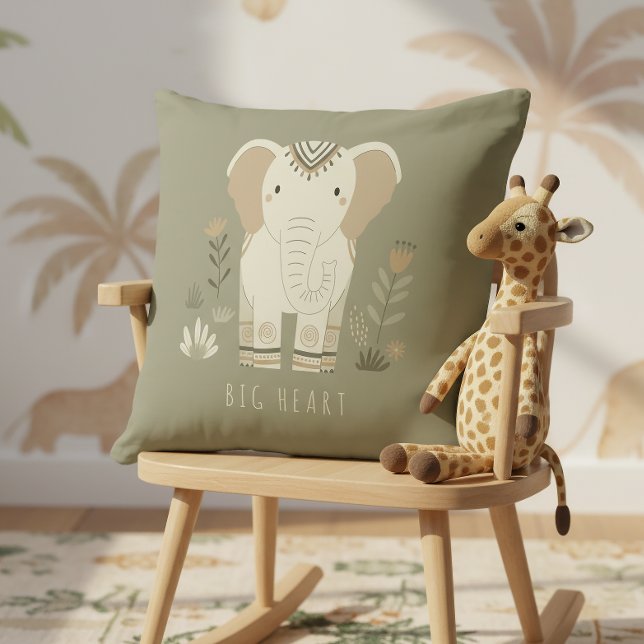 Safari Portraits Elephant ID1264 Throw Pillow (Creator Uploaded)