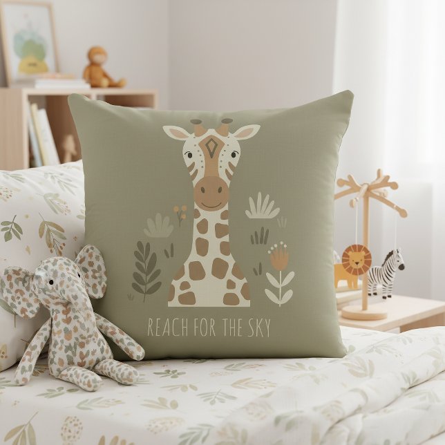 Safari Portraits Giraffe ID1264 Throw Pillow (Creator Uploaded)