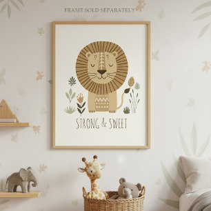 Safari Portraits Lion Ivory ID1264 Poster