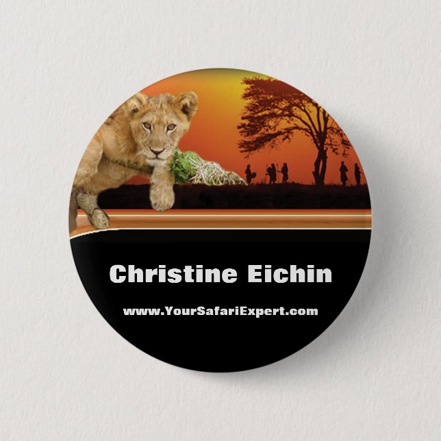 Safari Scene Button OR Name Tag (Front)