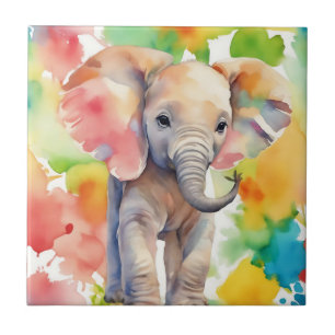 Safari Serenity Elephant Tile
