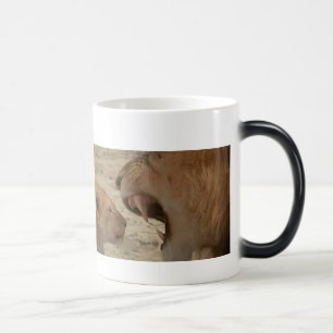 Safari Serenity: Stunning Lion Image on All-Season Magic Mug