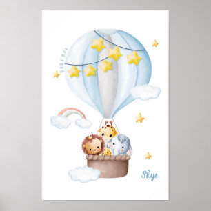 Safari Sky Dreamers Customizable Poster
