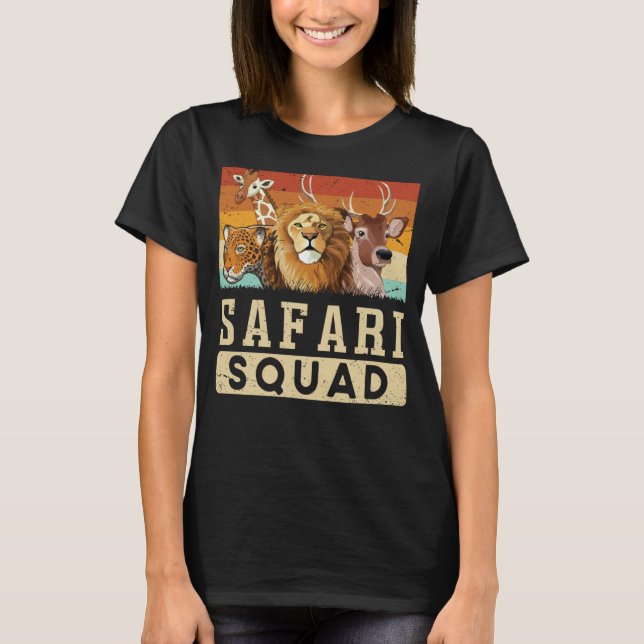 Safari Squad African Animal  Family Vacation Trip  T-Shirt (Front)