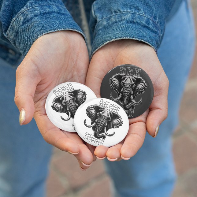 Safari Squad African Elephant Zoo Adventure 2 Inch Round Button (Creator Uploaded)
