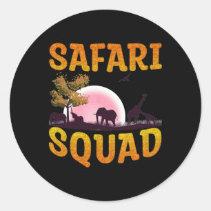 Safari Squad African Family Vacation Summer Vacay Classic Round Sticker