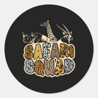 Safari Squad African Halloween Classic Round Sticker