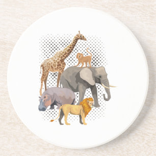 Safari Squad African Safari Animals Funny Zoo Anim Coaster