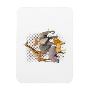Safari Squad African Safari Animals Funny Zoo Anim Magnet