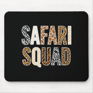 Safari squad zoo crew animals adventure lovers mouse pad