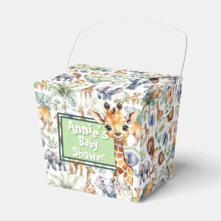 Safari Style: jungle baby shower Favor Box