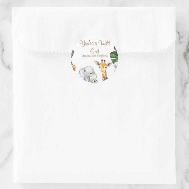 Safari Thank You Stickers (Bag)