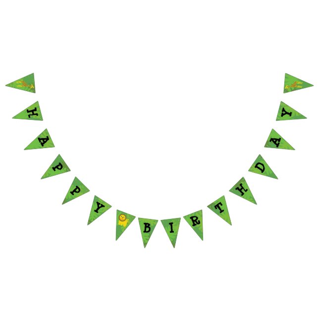 Safari theme birthday bunting flags (All)