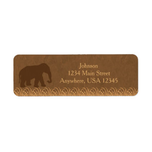 Safari Theme   Elephant Silhouette    Personalized