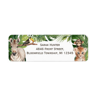 Safari thème Wild Un 1er anniversaire étiquette de