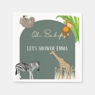 Safari Themed Baby Shower Napkins
