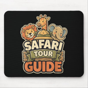 Safari Tour Guide Costume Jungle Zoo Animal Africa Mouse Pad