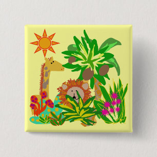Safari Tshirts and Gifts 2 Inch Square Button