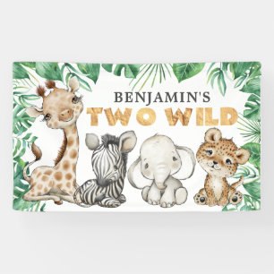 Safari Two Wild Birthday Banner