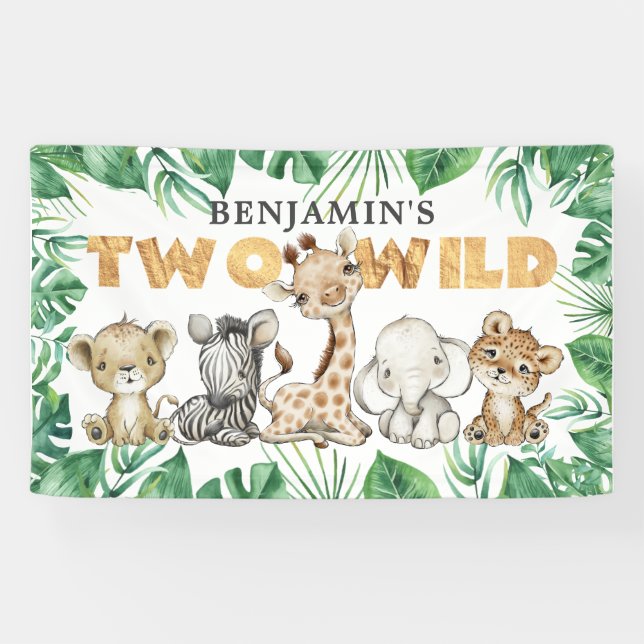 Safari Two Wild Birthday Banner (Horizontal)