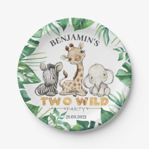 Safari Two wild Birthday Paper Plate
