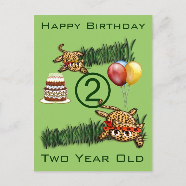 Safari ultra mignon Leopard Invitations d'annivers (Devant)