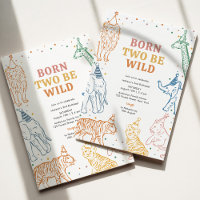 Safari Wild Animals Girl 2e Invitation anniversair