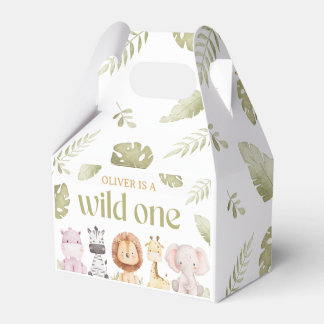 Safari Wild One 1st Birthday Favor Box