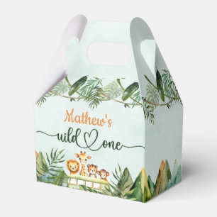 Safari Wild One 1st Birthday Favor Box