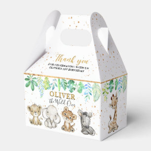 Safari Wild One 1st Birthday Favour Box