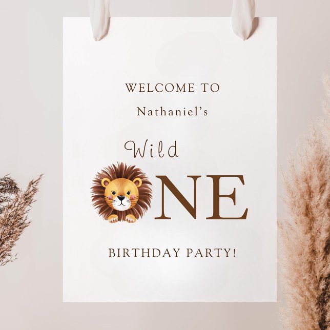 Safari wild one 1st birthday welcome sign  (Creator Uploaded)